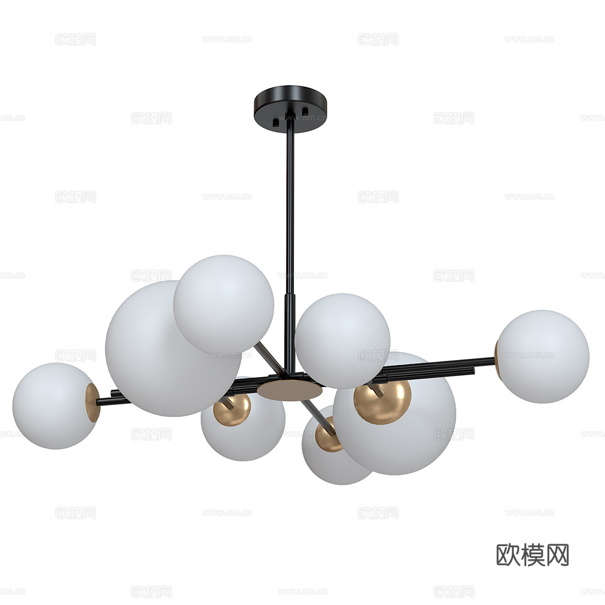 现代意式极简 Rod 装饰吊灯3d模型