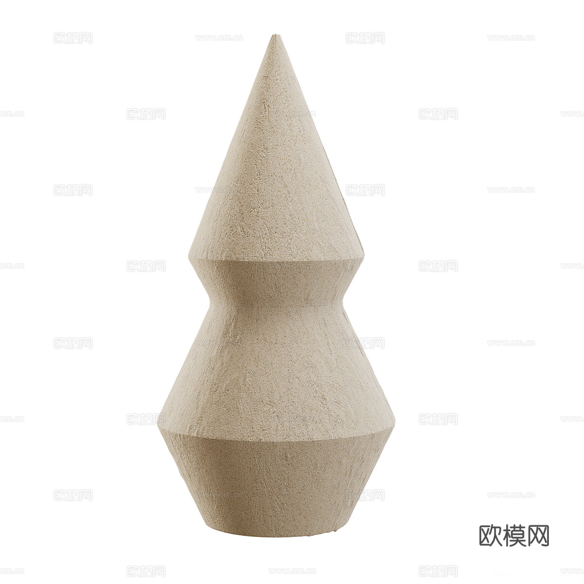 新中式侘寂雕塑摆件3d模型