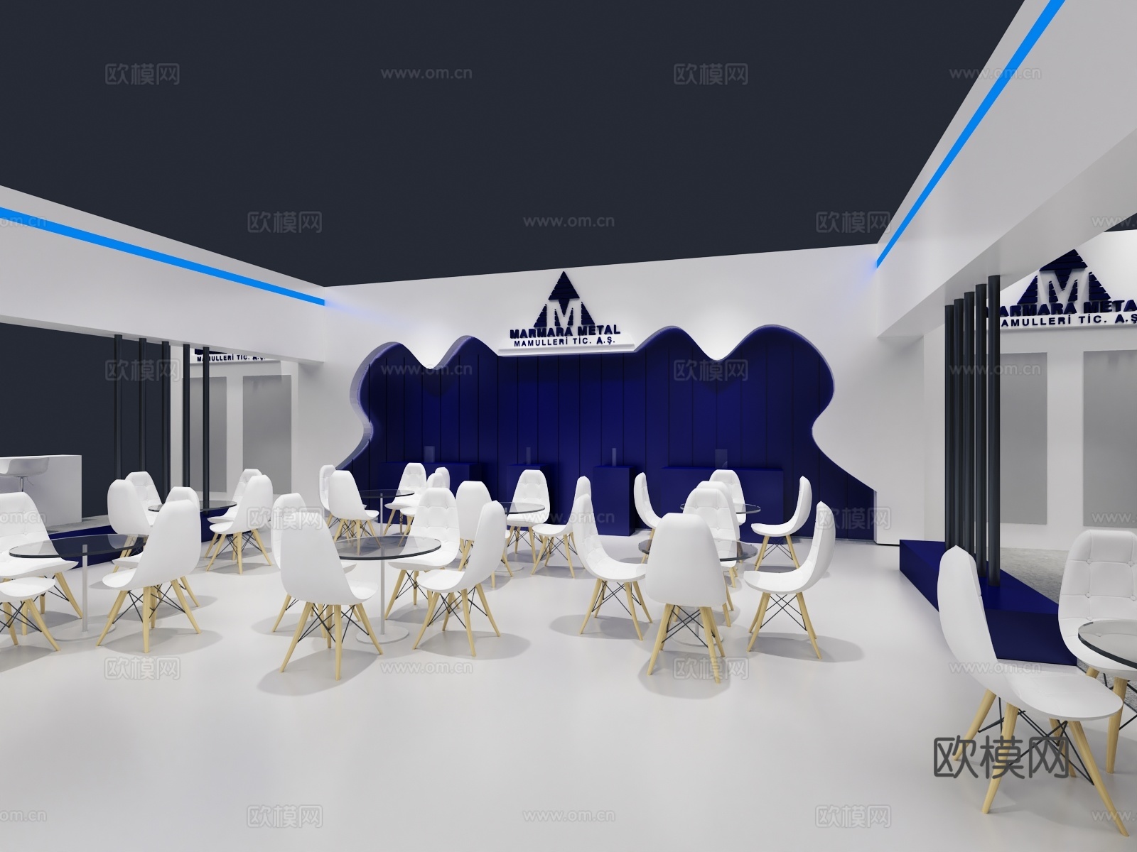 现代 展览 展示 展台3d模型