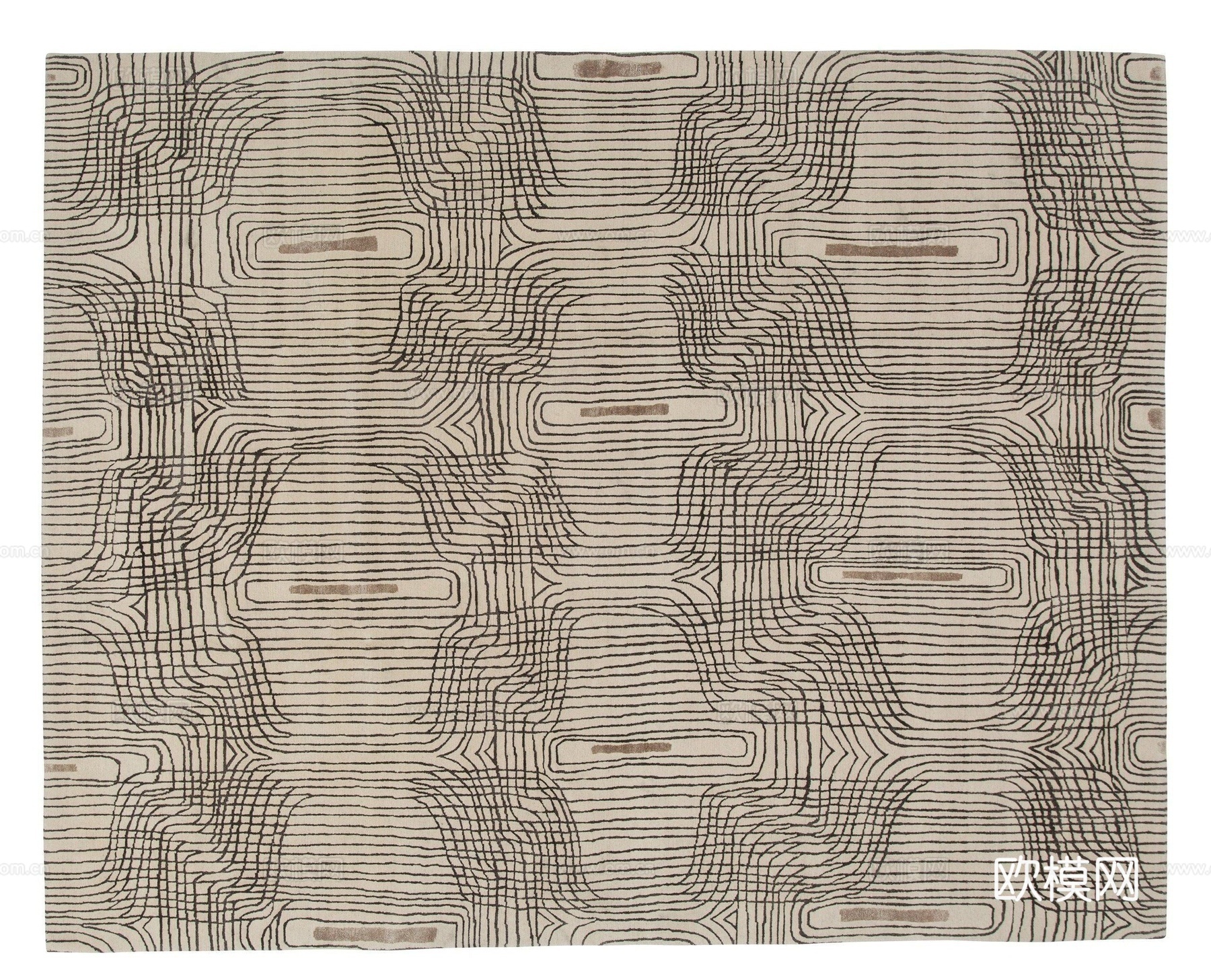 现代抽象花纹地毯