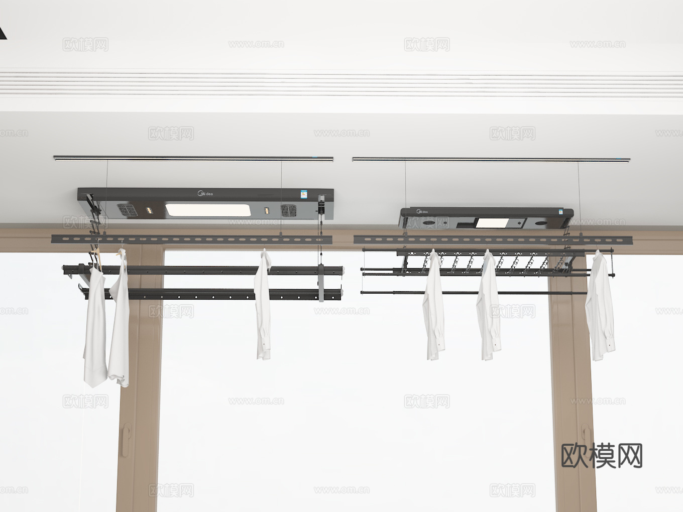 晒衣杆3d模型下载