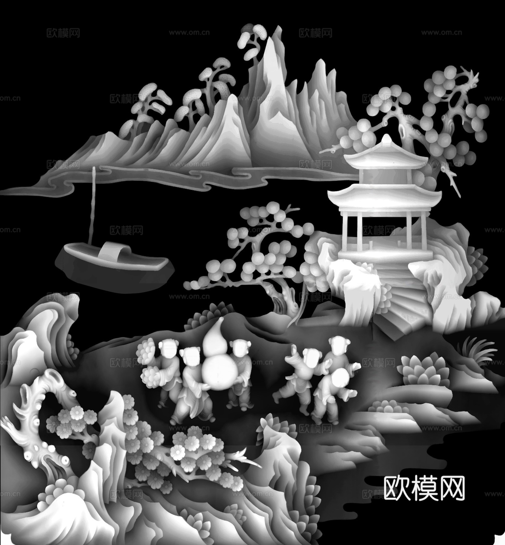 浮雕 灰白浮雕 凹凸浮雕