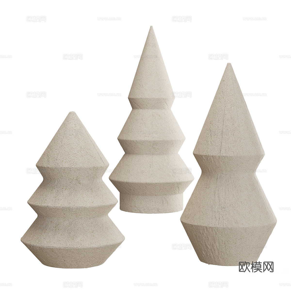 新中式侘寂雕塑摆件3d模型