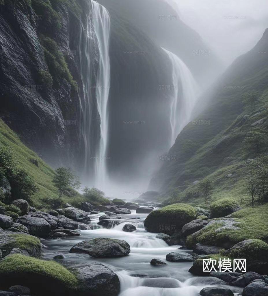 流水瀑布屏幕
