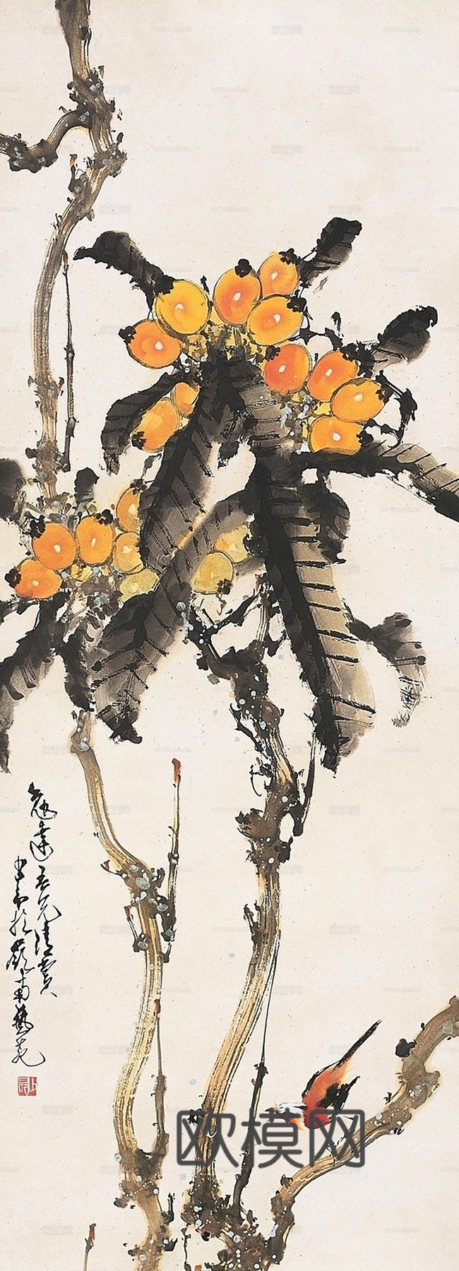 中式字画国画水墨画