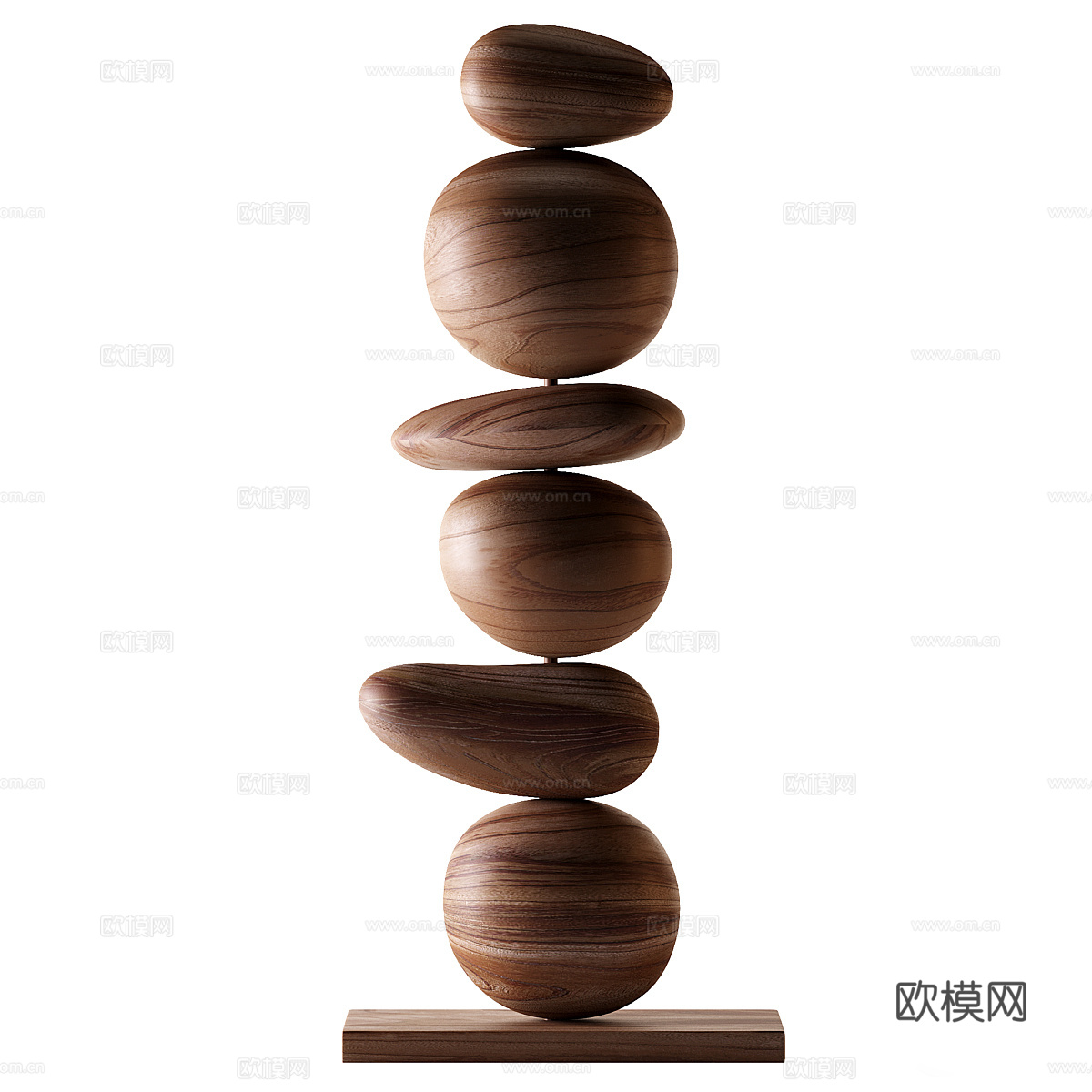 新中式侘寂艺术雕塑 抽象雕塑3d模型