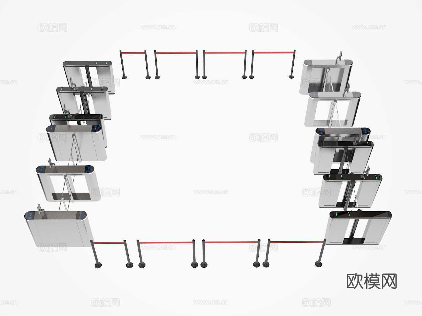 闸门3d模型