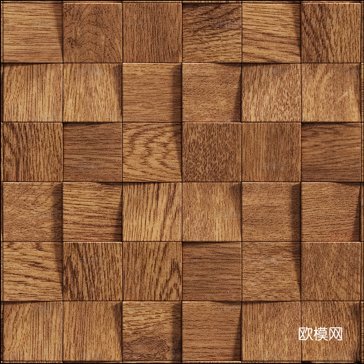 木制马赛克3d模型