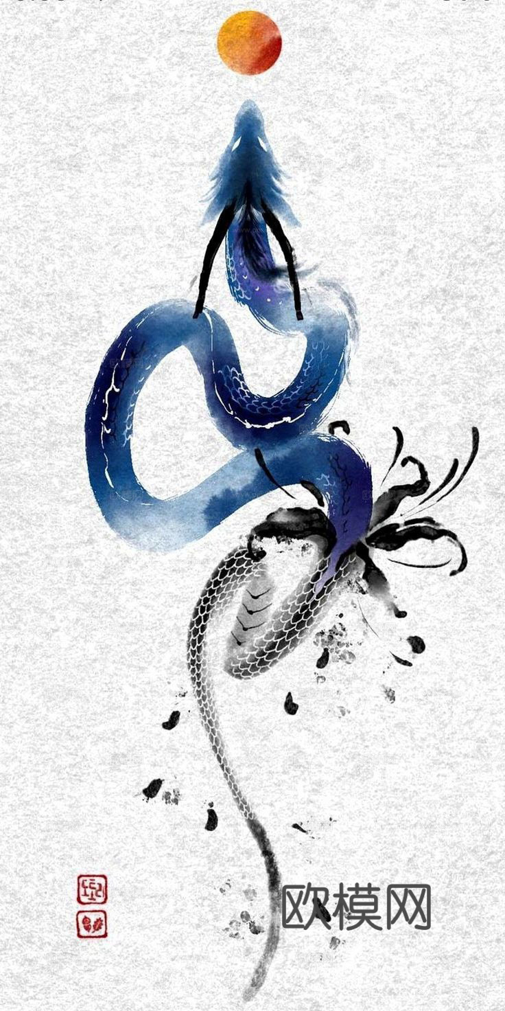蛇年画  龙年画  年画  壁画