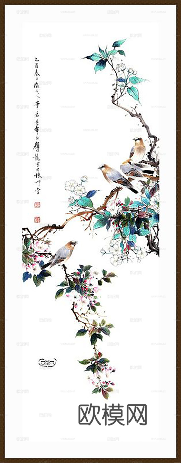 中式字画国画水墨画