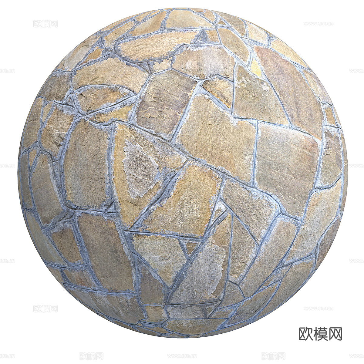 石墙 鹅卵石 老墙 文化石3d模型