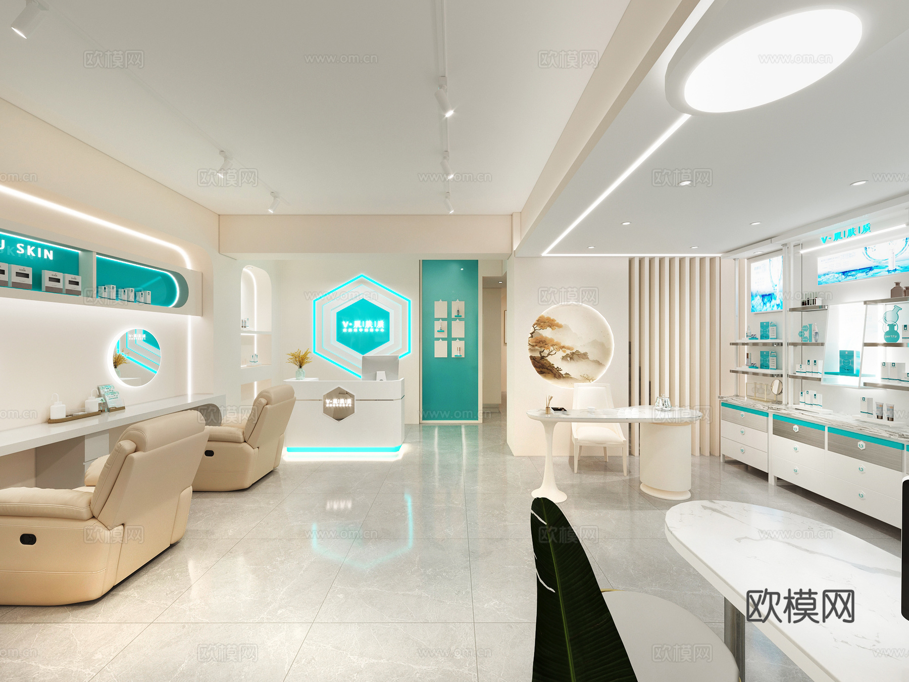 护肤店3d模型
