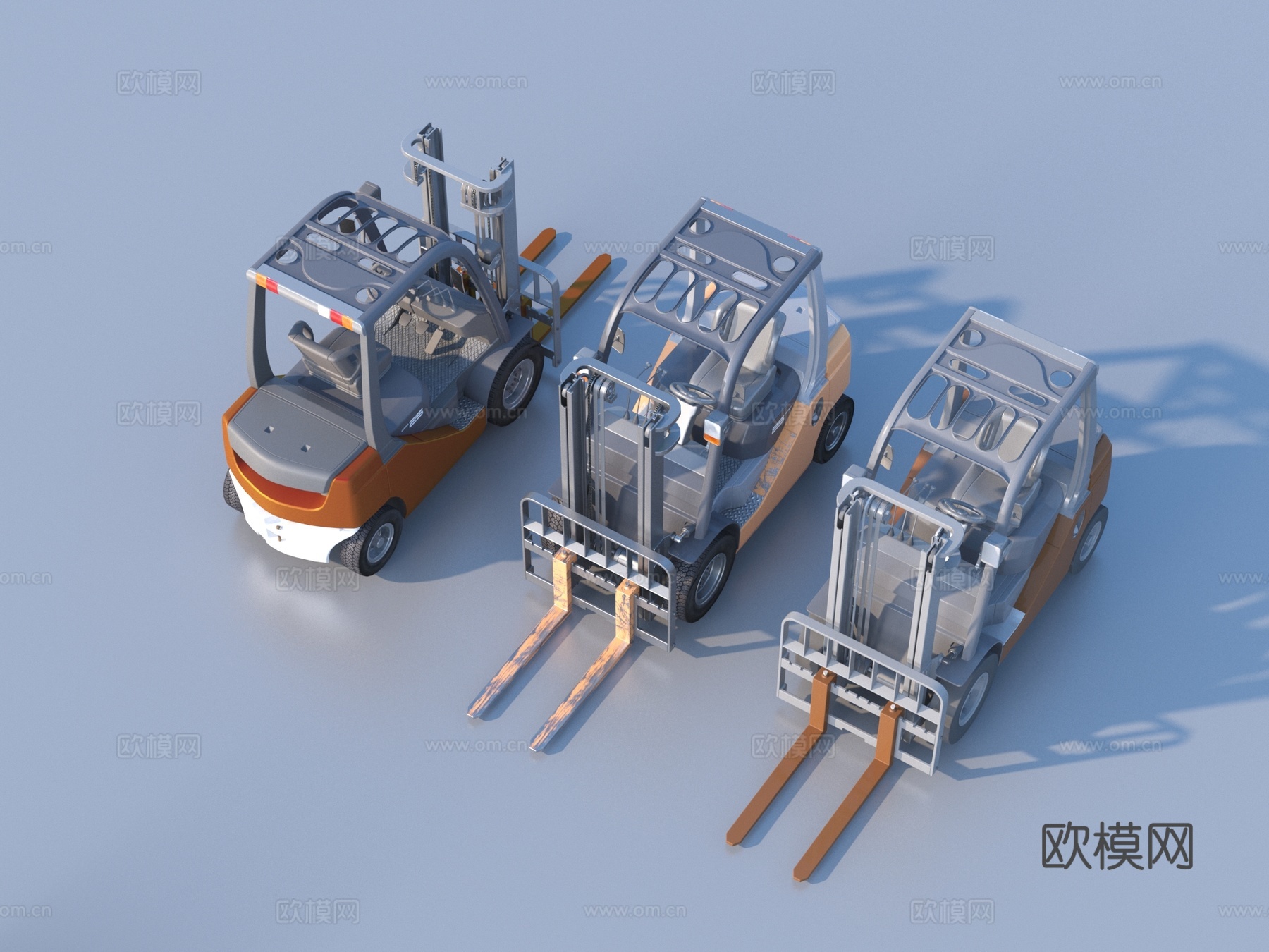 叉车 托盘搬运车 托盘车3d模型