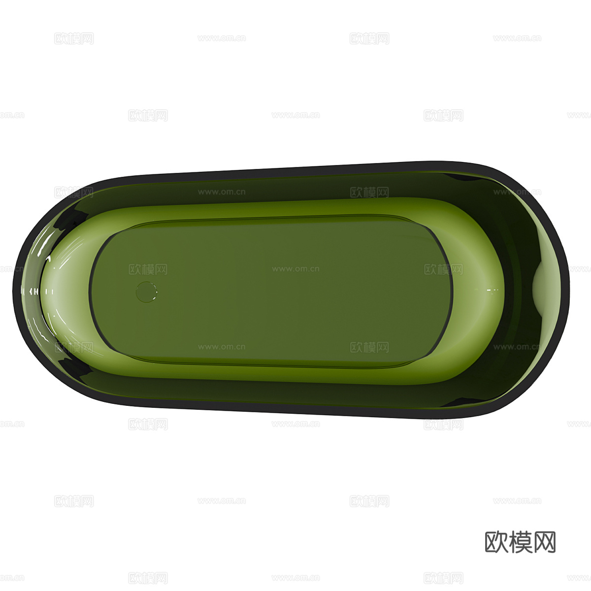 现代翡翠聚酯树脂浴缸3d模型