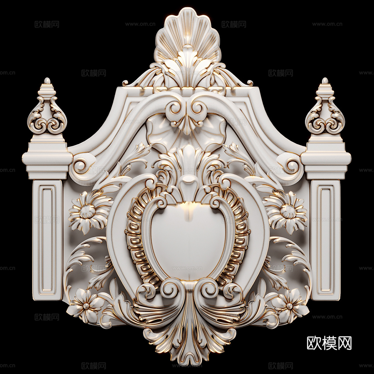 装饰木 雕刻木3d模型