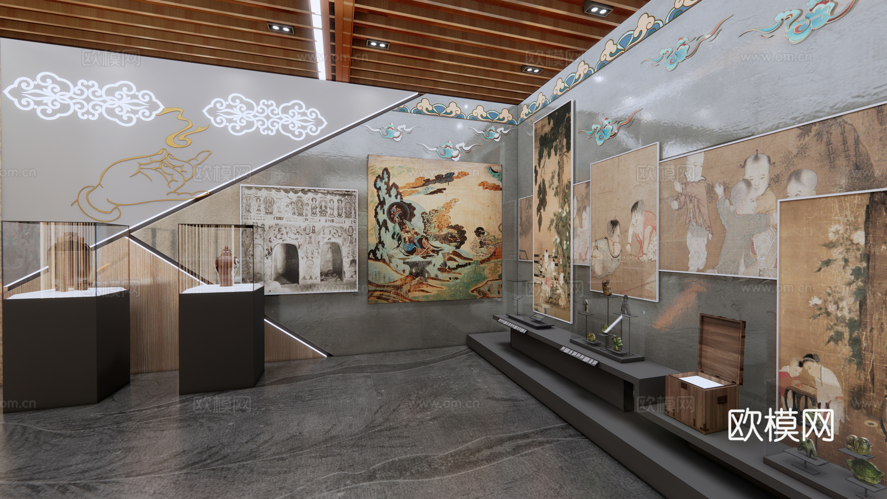 敦煌文化展厅建筑su模型