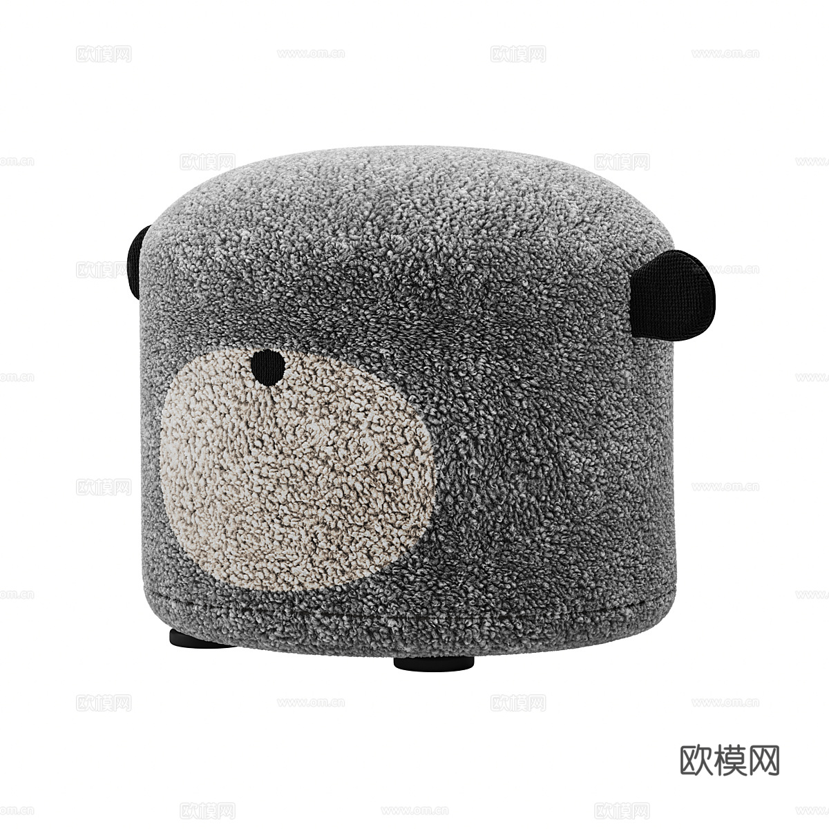 儿童毛绒凳子3d模型