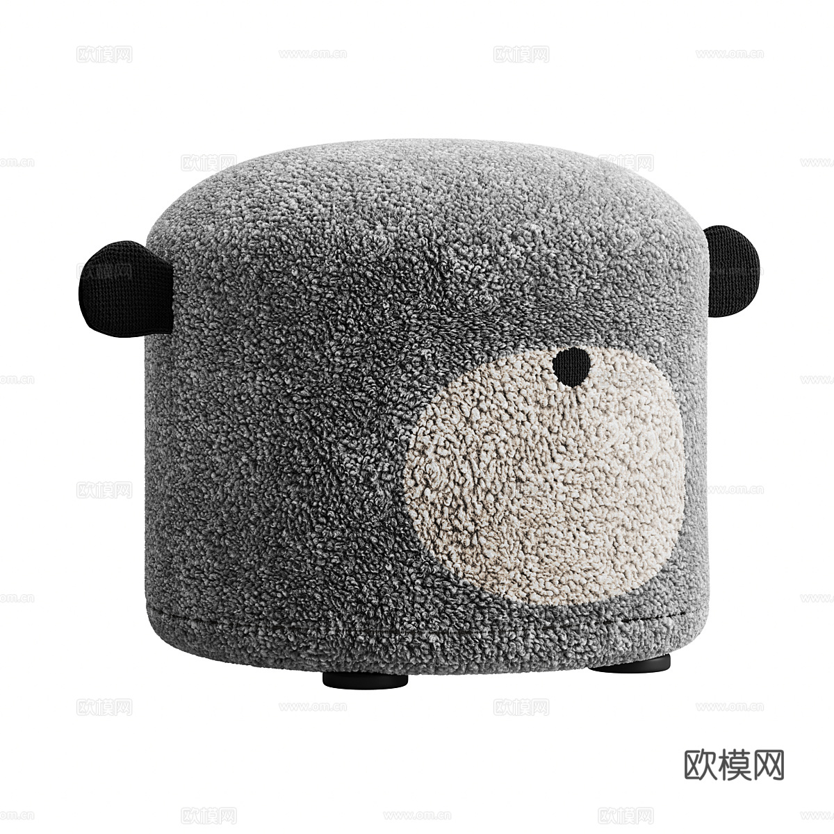 儿童毛绒凳子3d模型