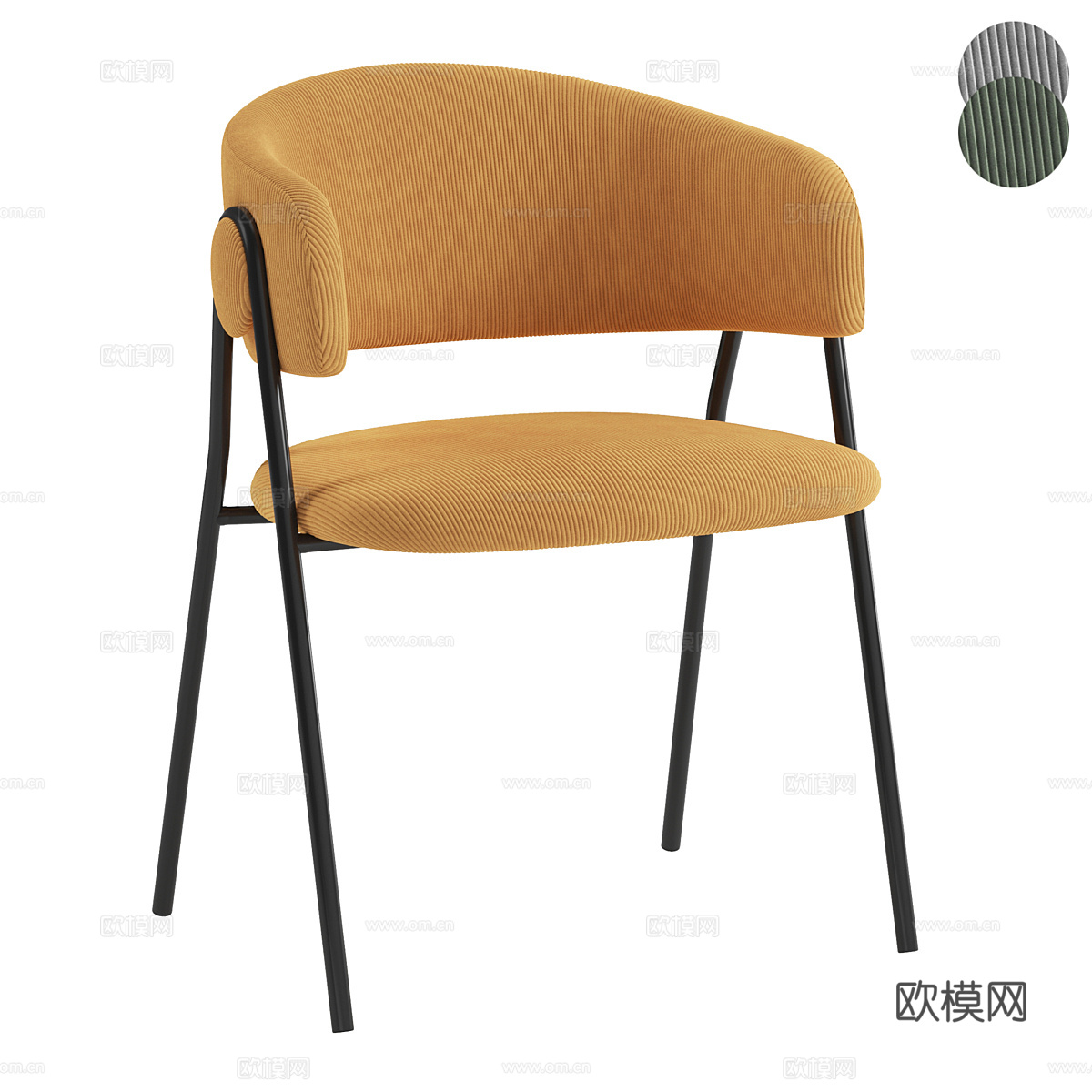 现代布艺单椅3d模型