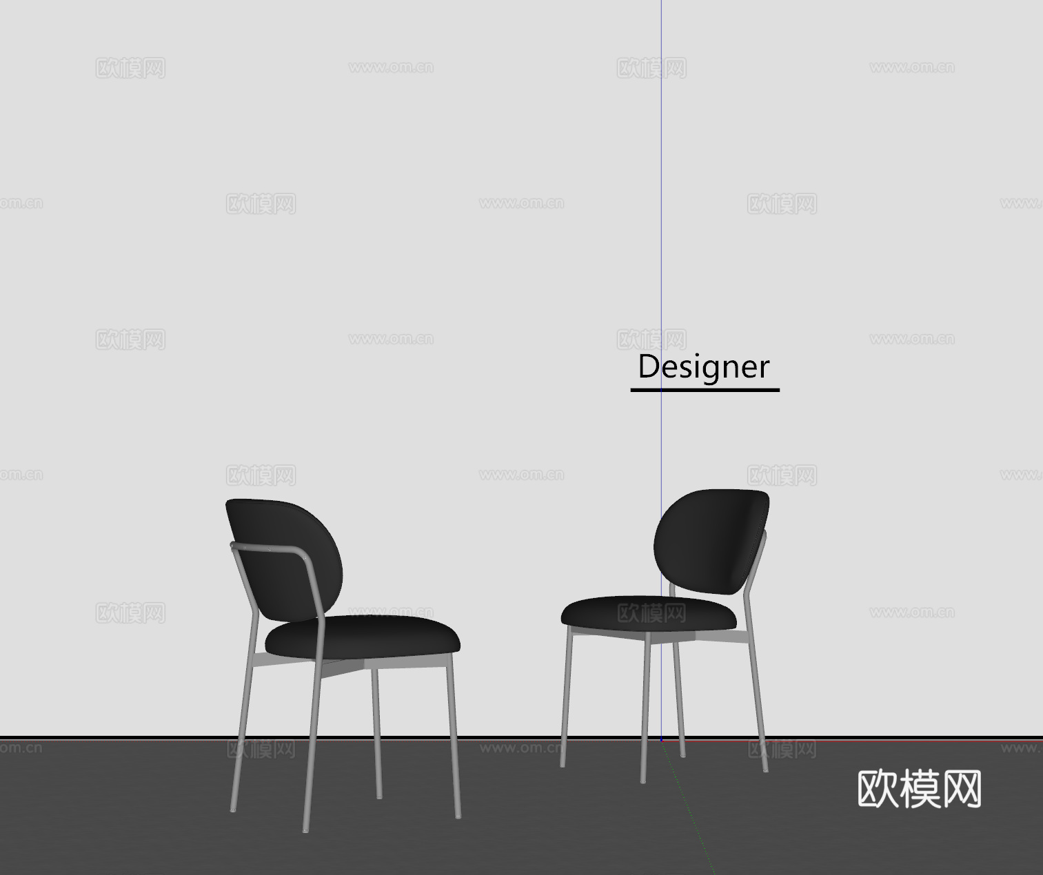 现代餐椅 单椅su模型