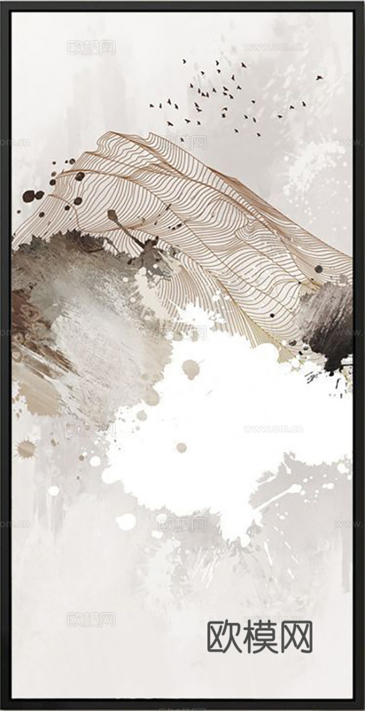 纹理挂画 立体几何挂画 现代轻奢挂画  简约抽象装饰画