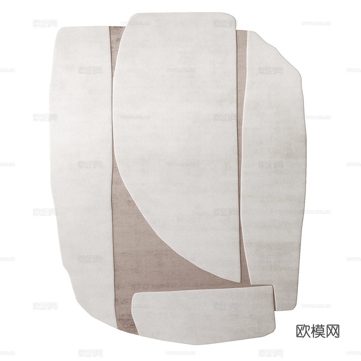 现代奶油风 Bekart 布艺地毯3d模型