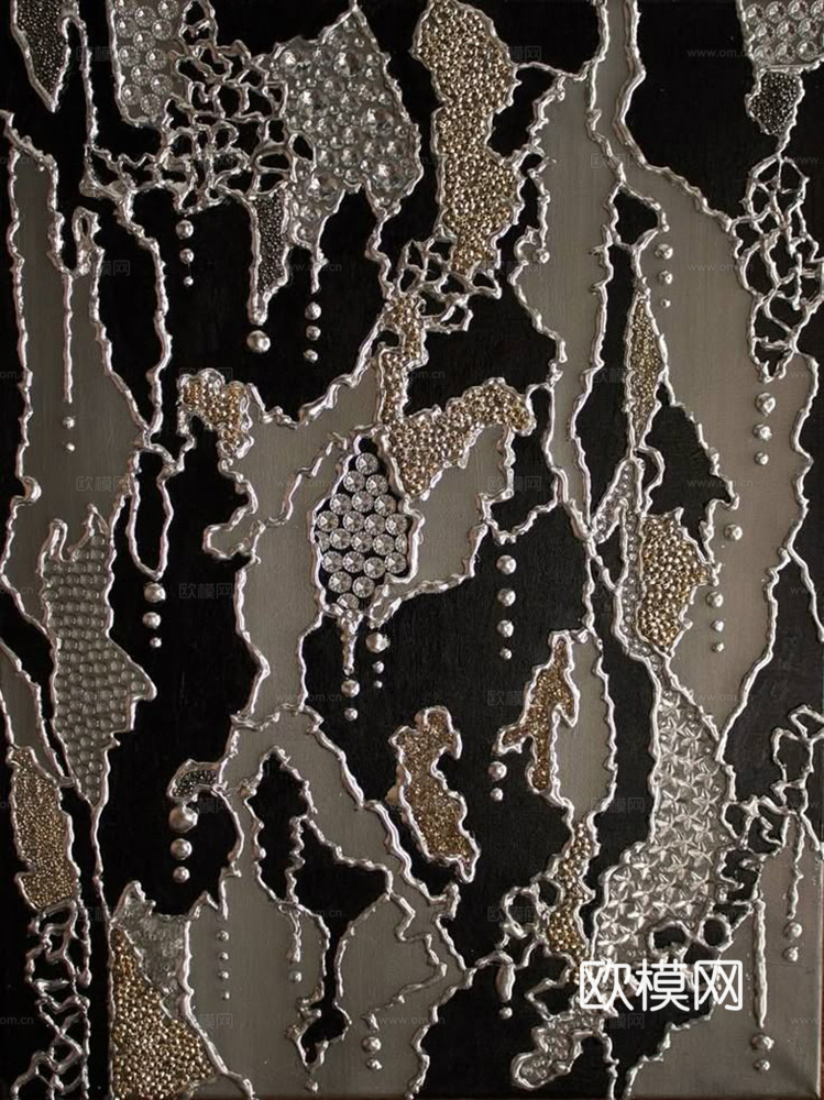 现代轻奢挂画  装饰画  纹理挂画 立体几何挂画