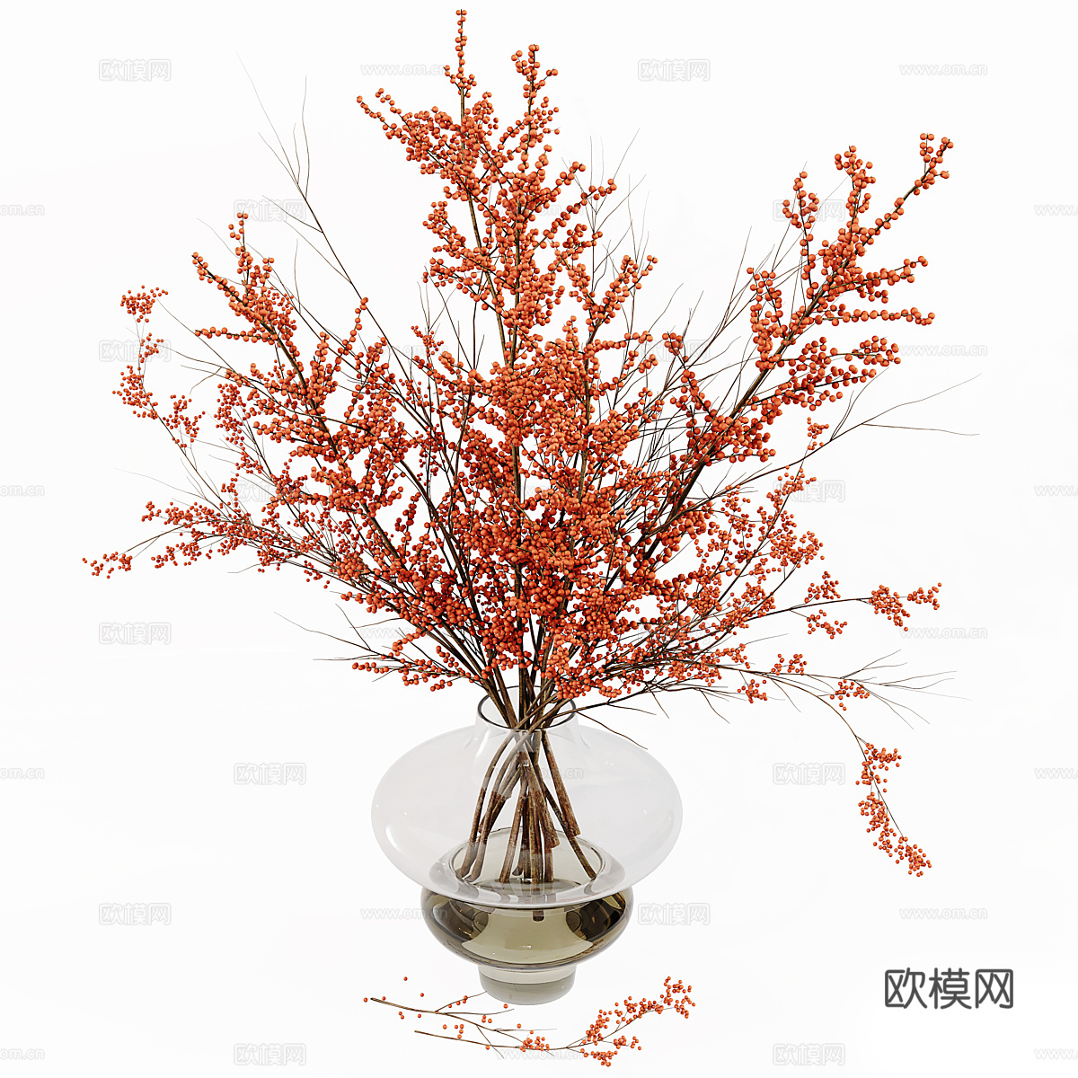 新中式花瓶花艺3d模型