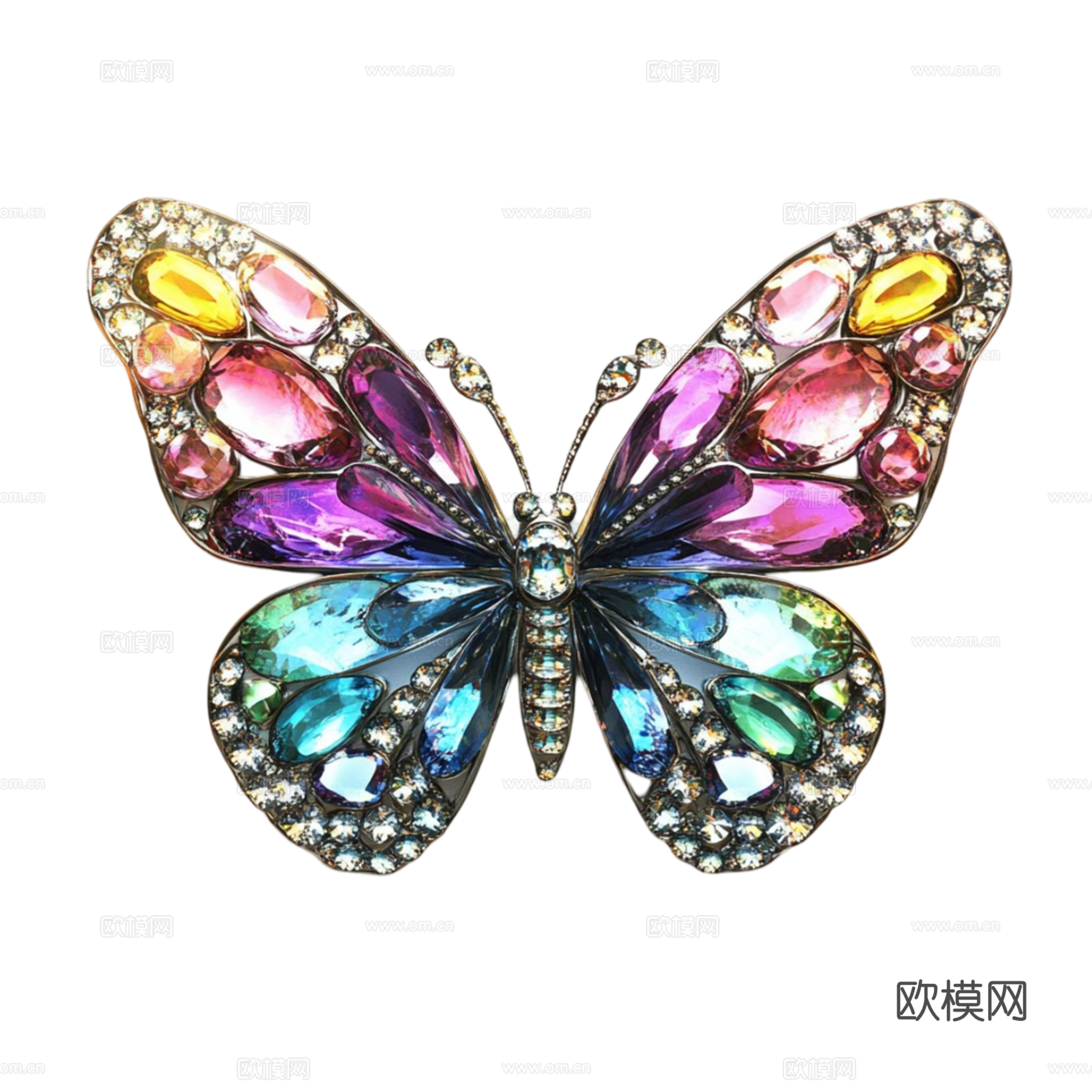 水晶蝴蝶挂件  胸针 砖石蝴蝶下载