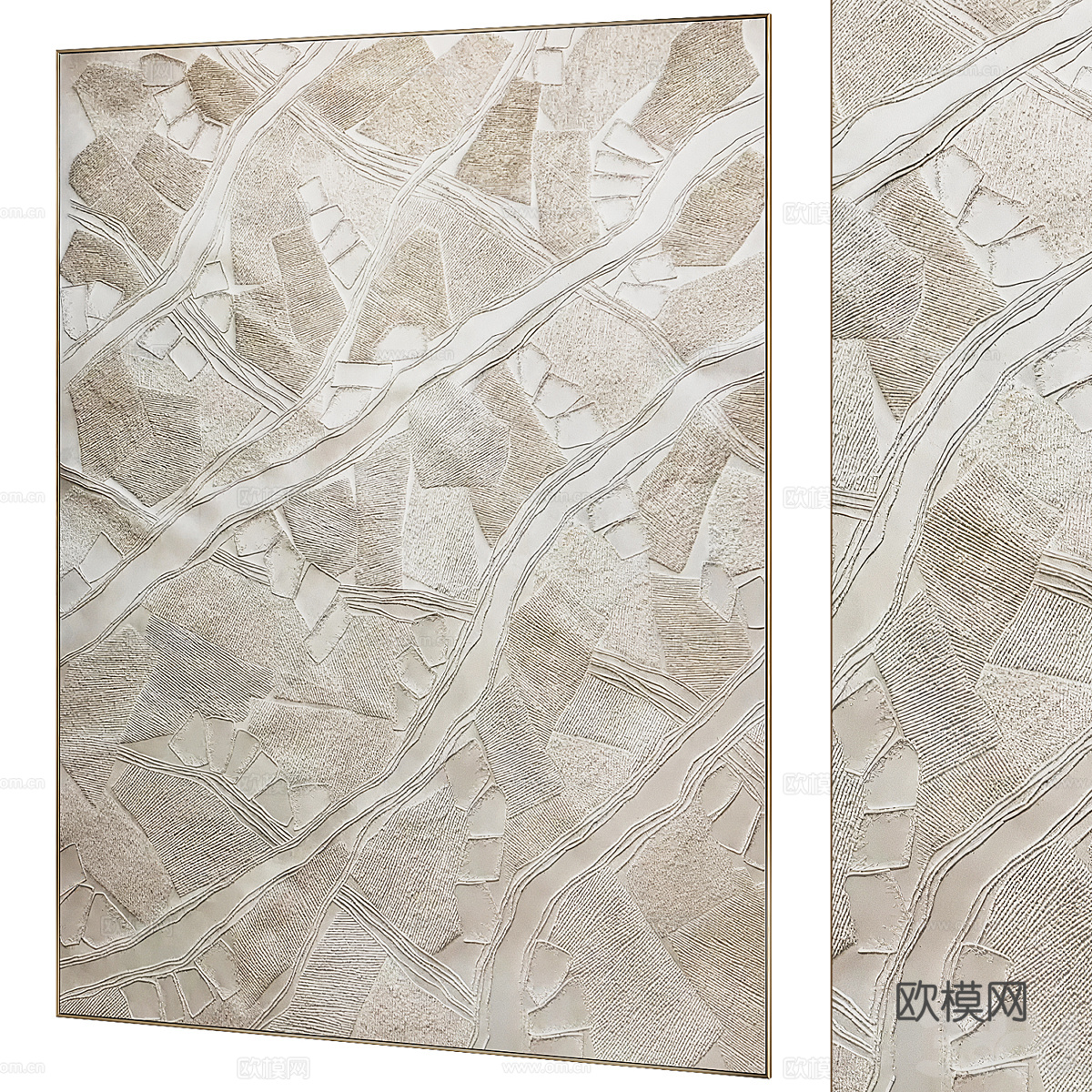 现代 Antonin Anzil 浅浮雕艺术挂画3d模型
