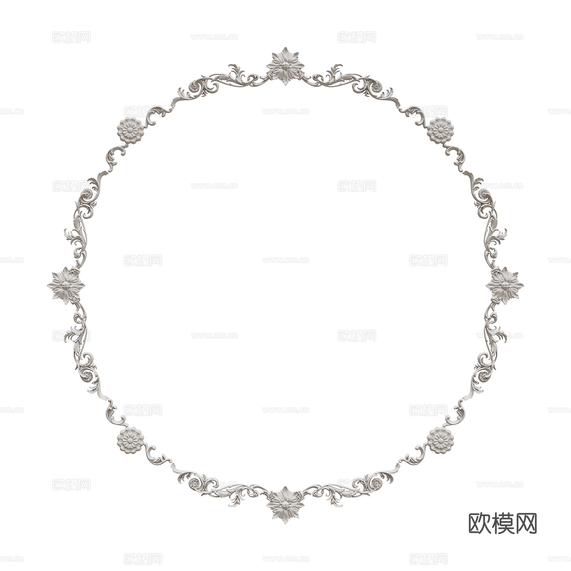 法式雕花灯盘3d模型