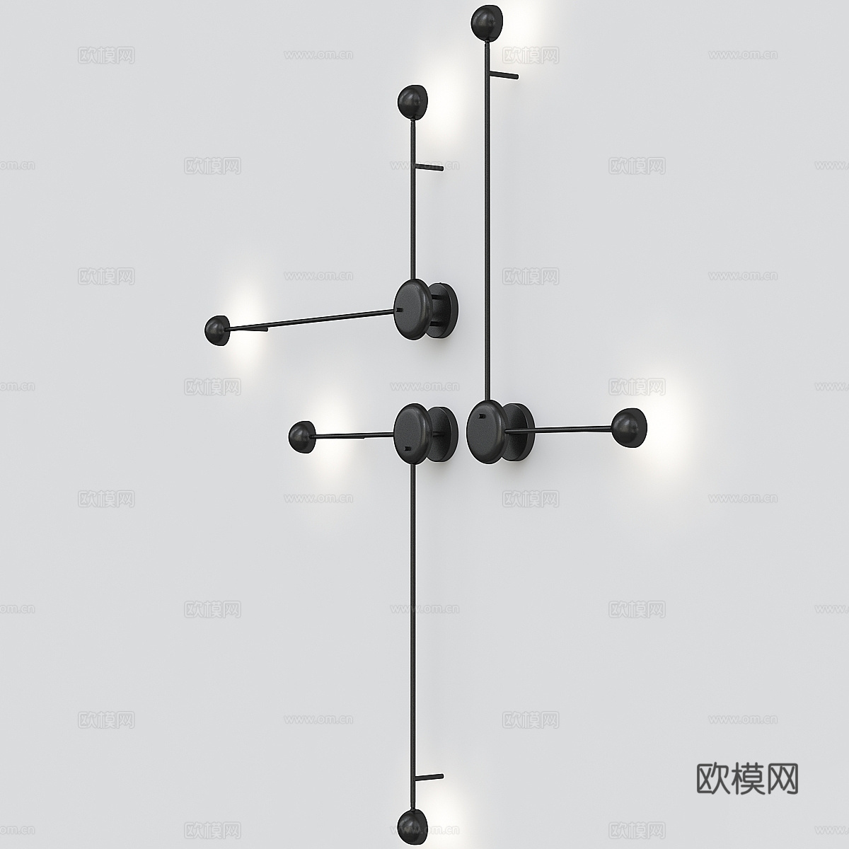 现代极简装饰壁灯3d模型