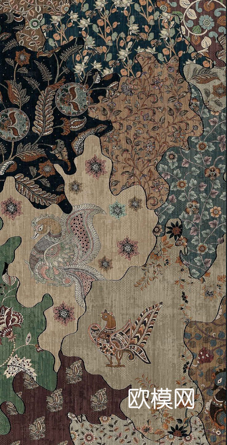 老旧布纹挂画  布挂画  中古挂画 复古挂画