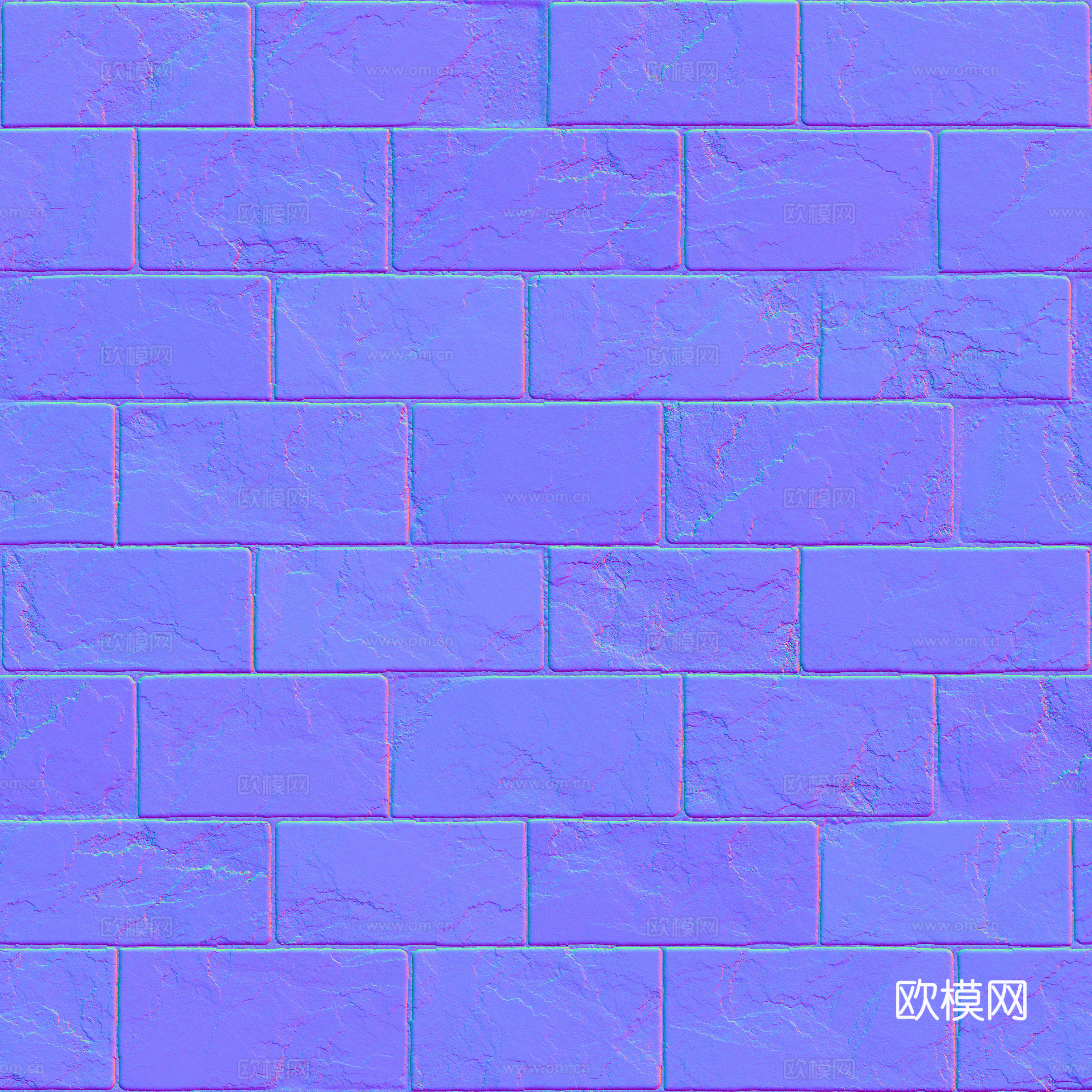 工字铺石砖法线贴图