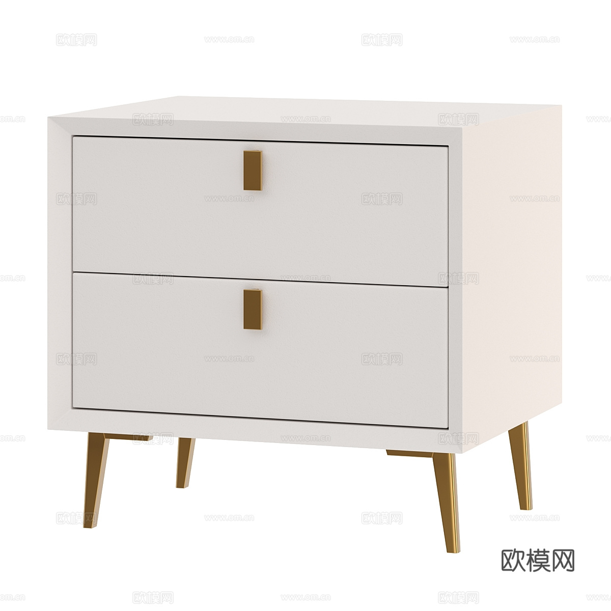 现代意式轻奢床头柜3d模型