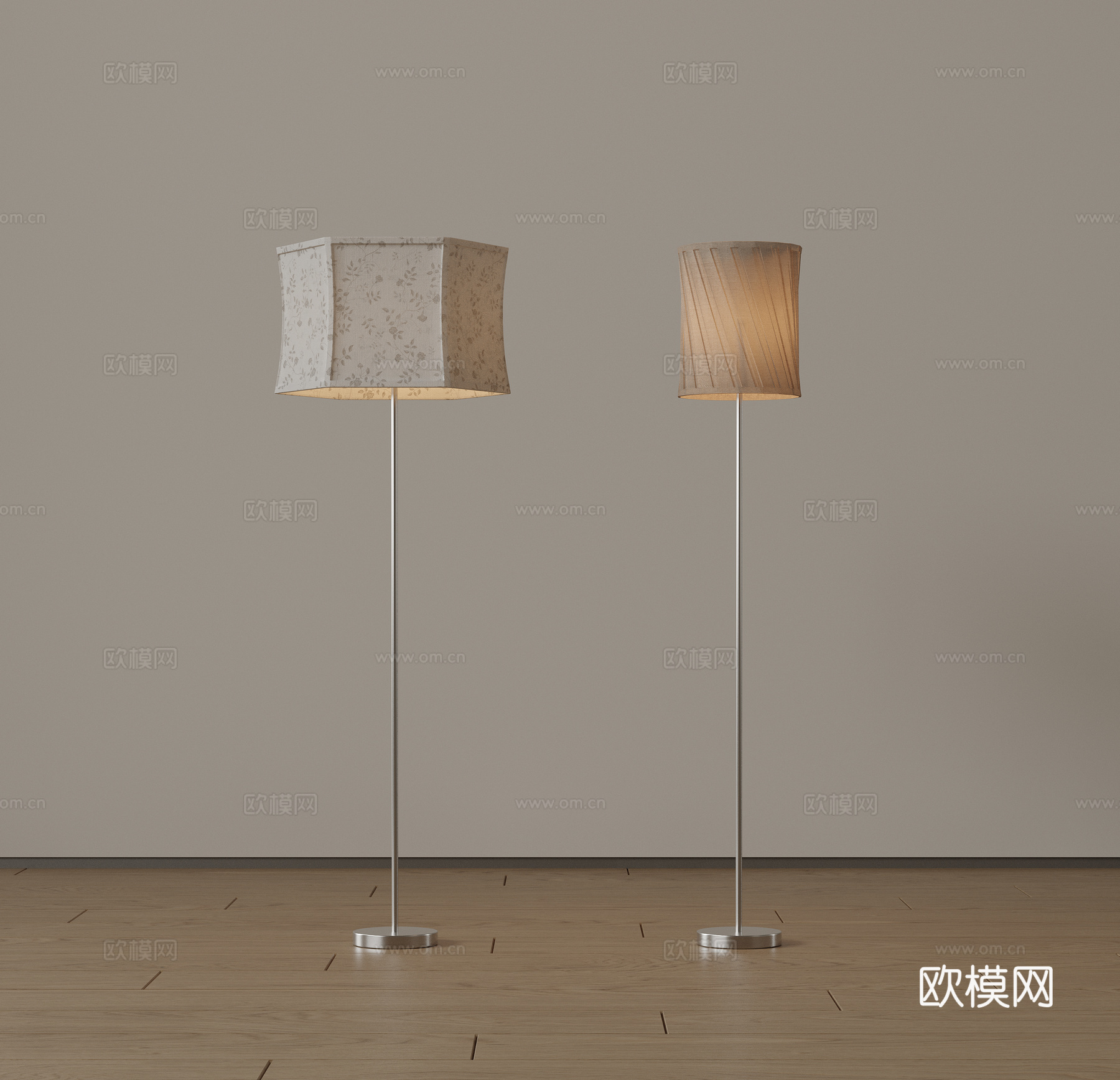 现代中古落地灯 极简落地灯 意式落地灯 艺术落地灯 奶油风落su模型