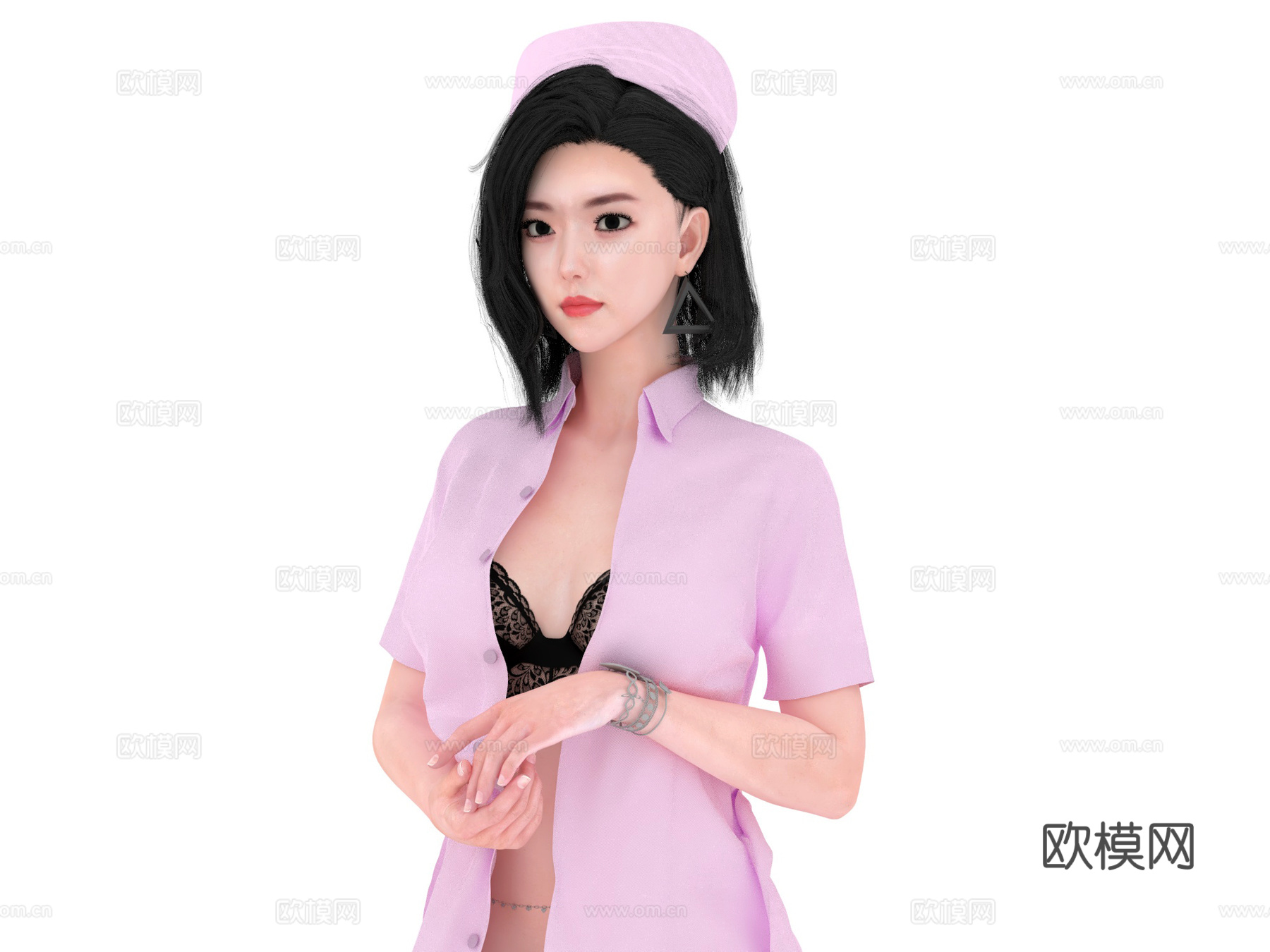 现代护士女人 内衣人物  美女 时尚模特 漂亮小姐姐su模型