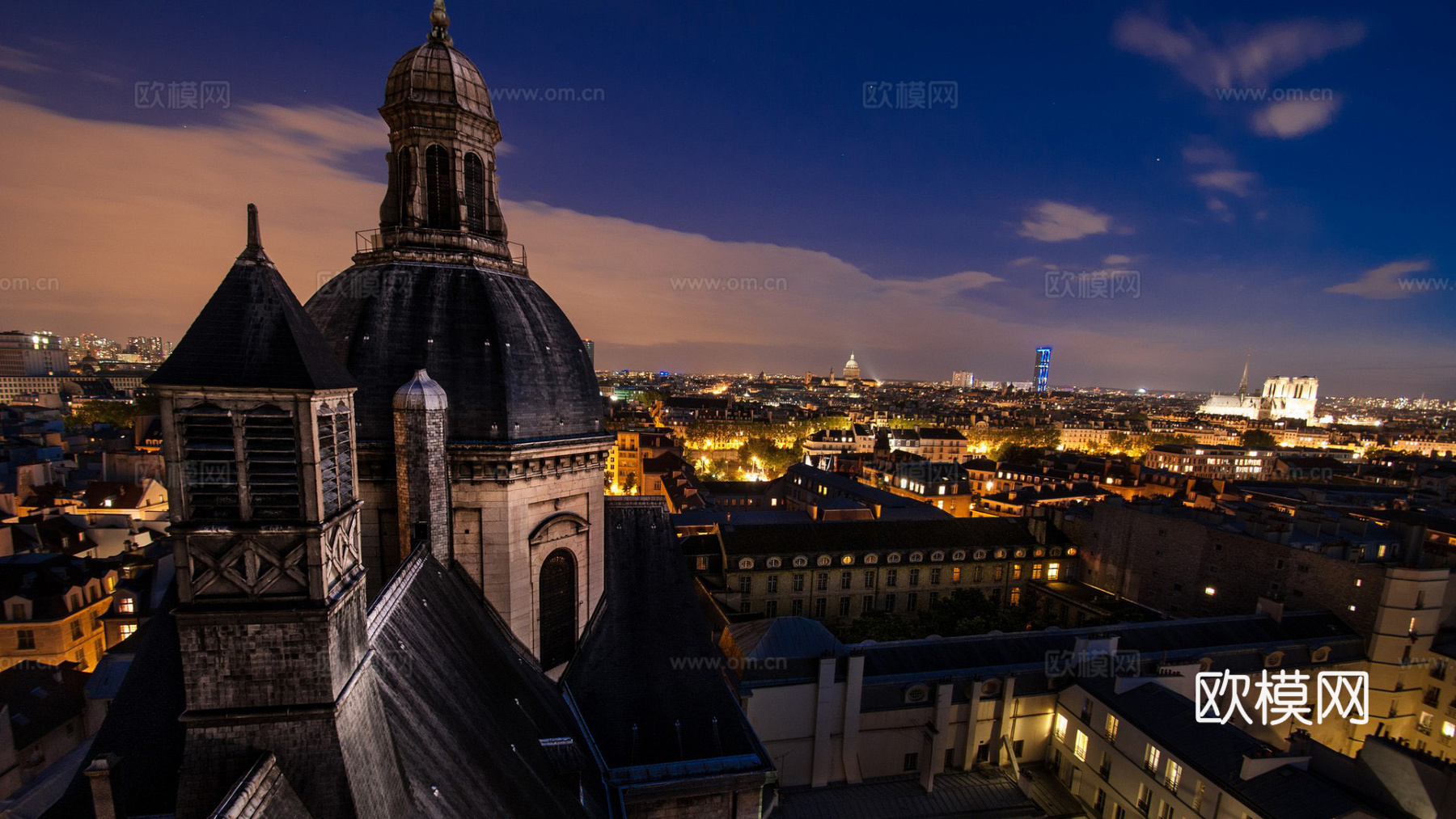 巴黎都市夜景