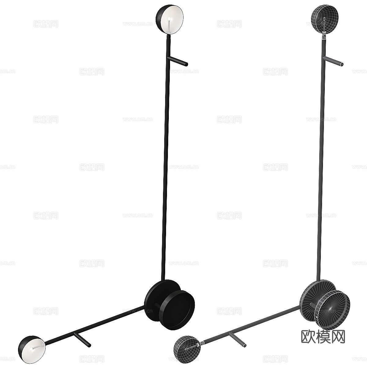 现代极简装饰壁灯3d模型