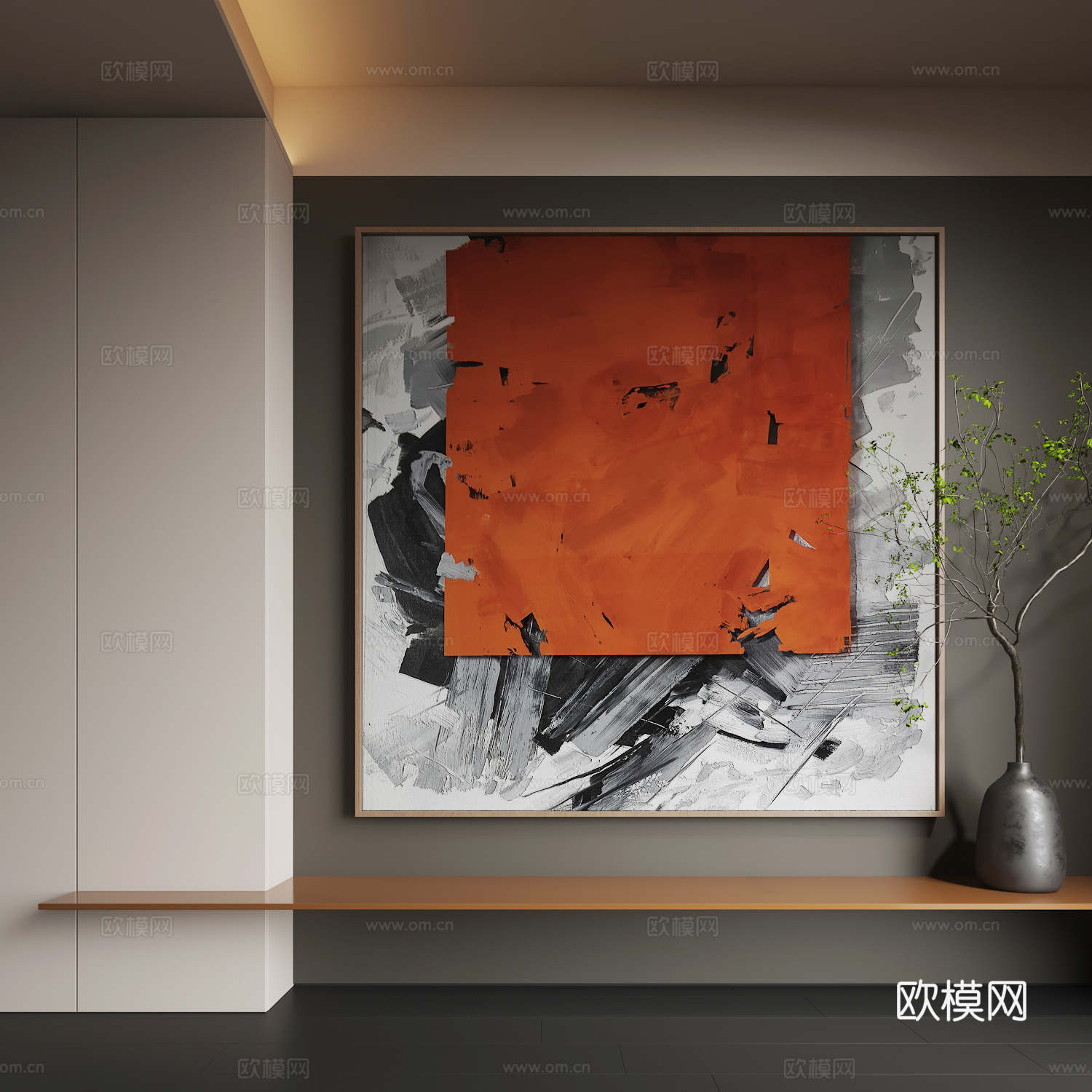 现代抽象挂画    现代意式挂画   现代轻奢挂画3d模型