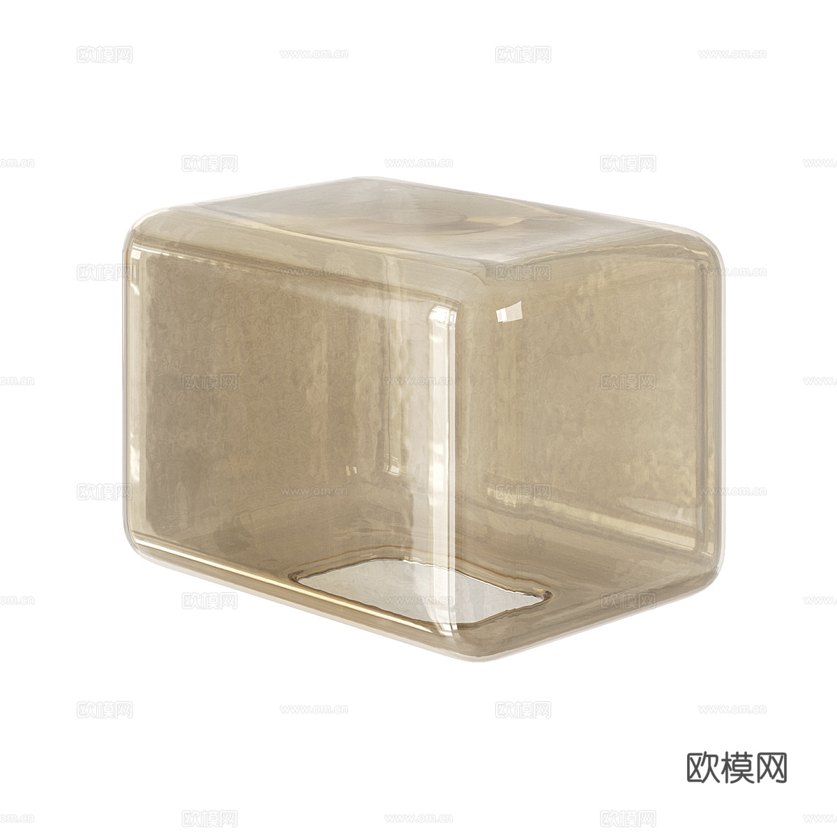 现代意式 Lokum 玻璃茶几3d模型