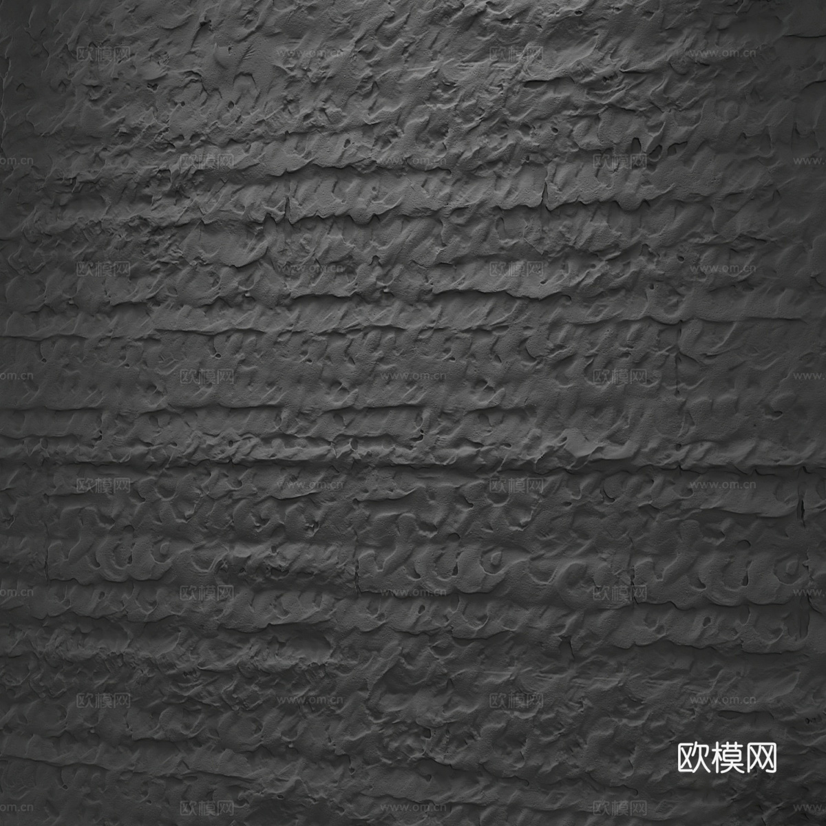 现代石膏肌理墙3d模型