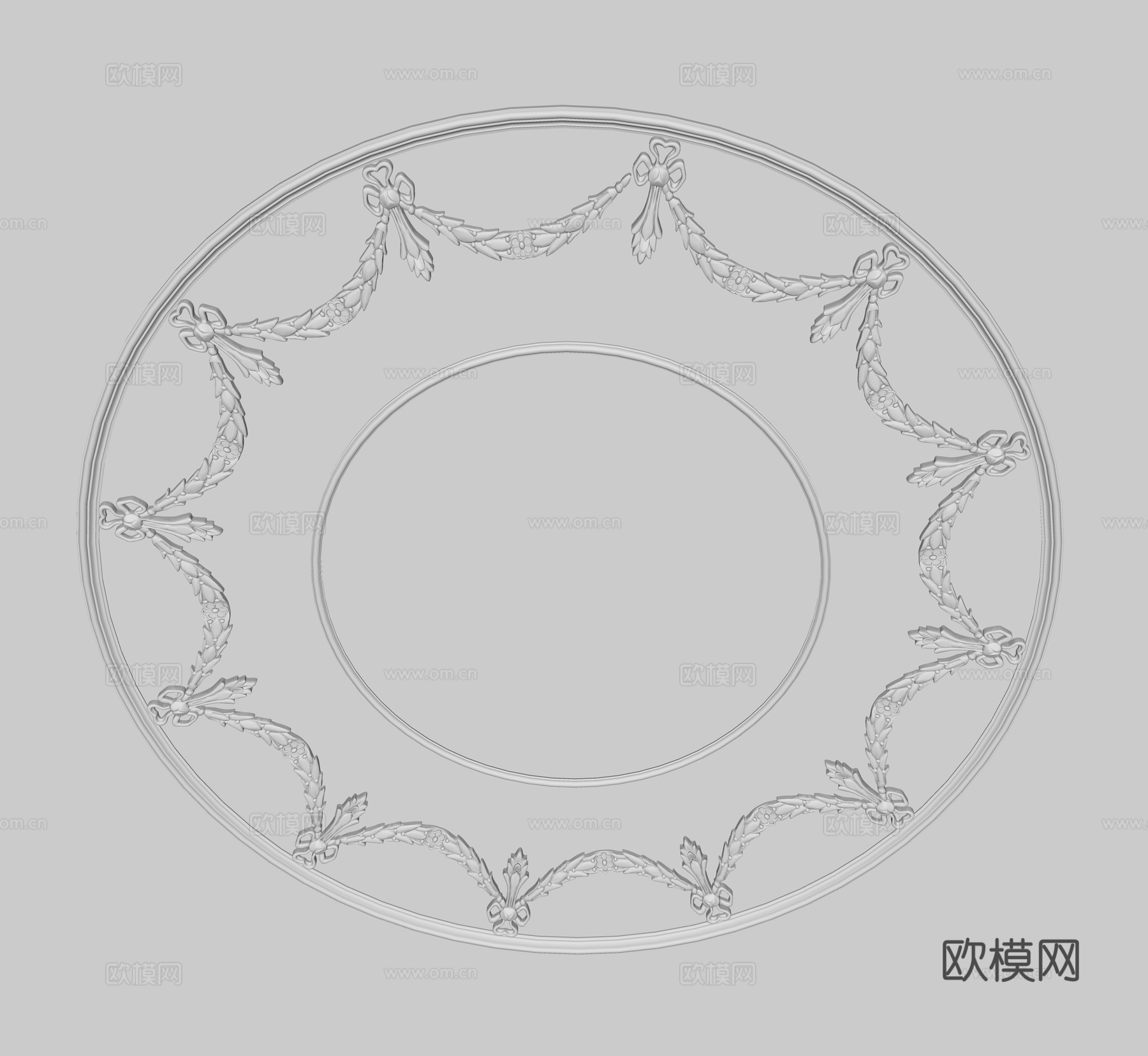 法式雕花灯盘su模型