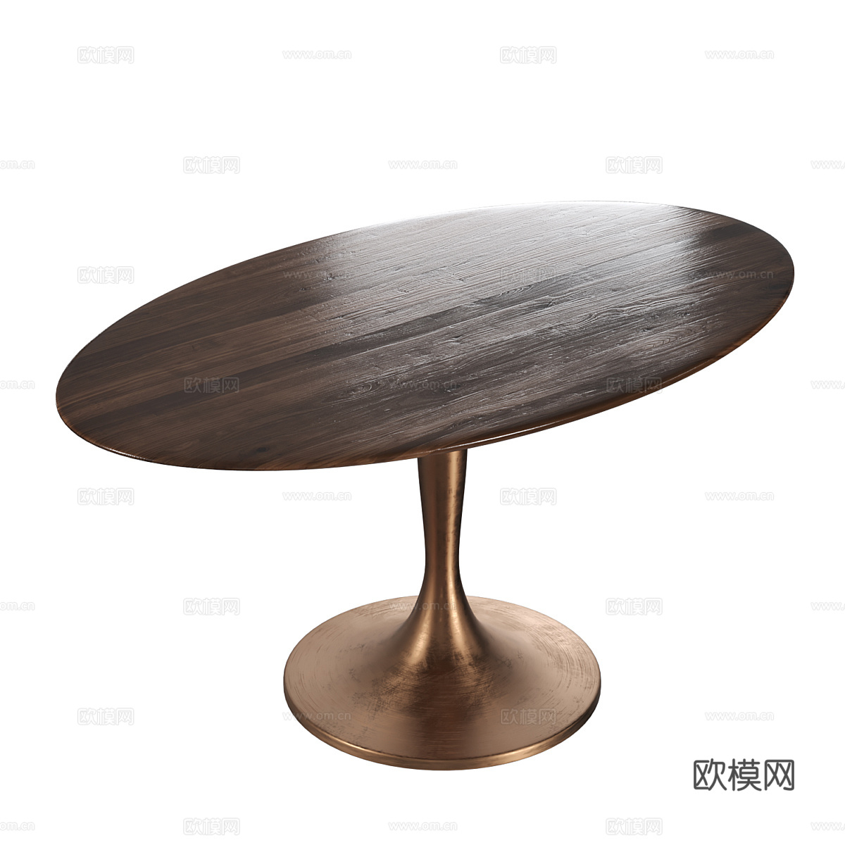 现代轻奢 Hisia 椭圆餐桌3d模型