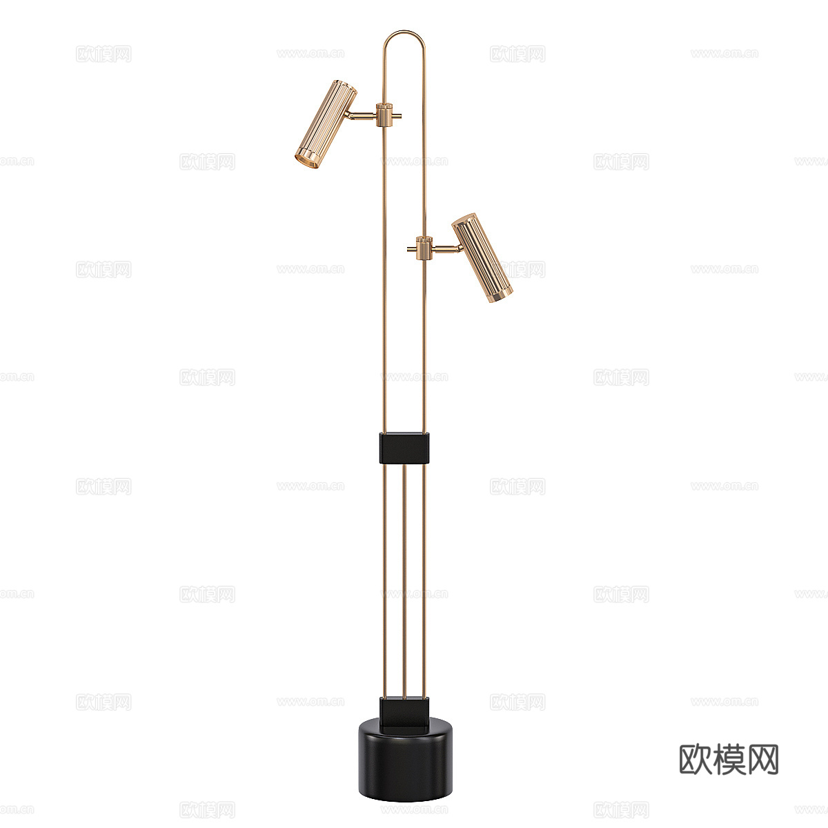 现代极简金属落地灯3d模型