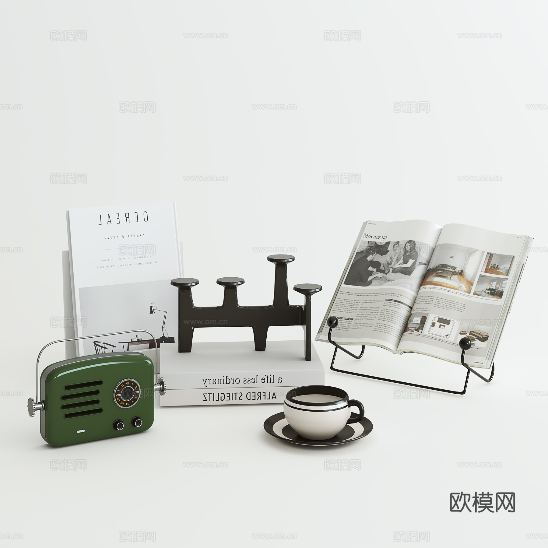 现代简约摆件3d模型