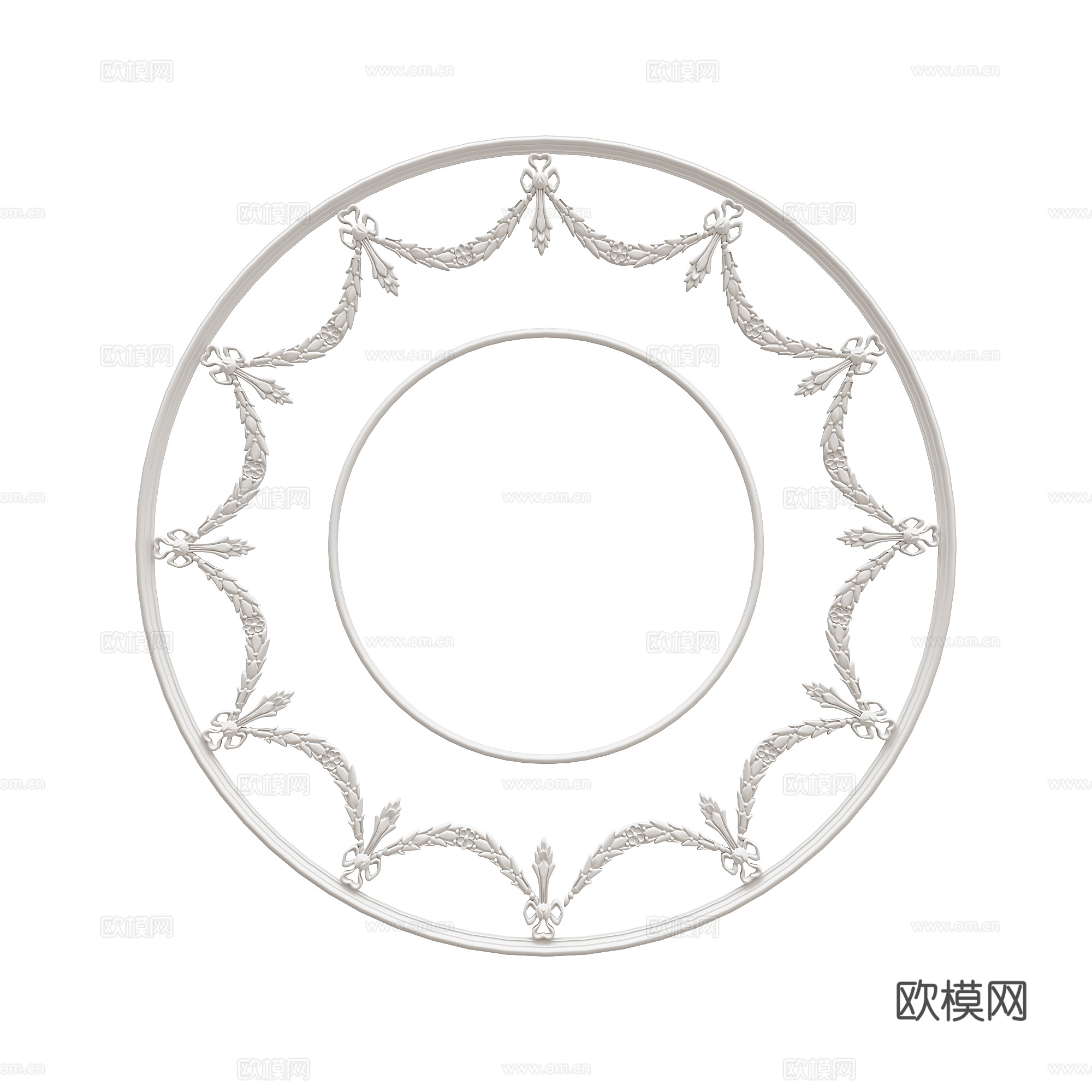 法式雕花灯盘su模型