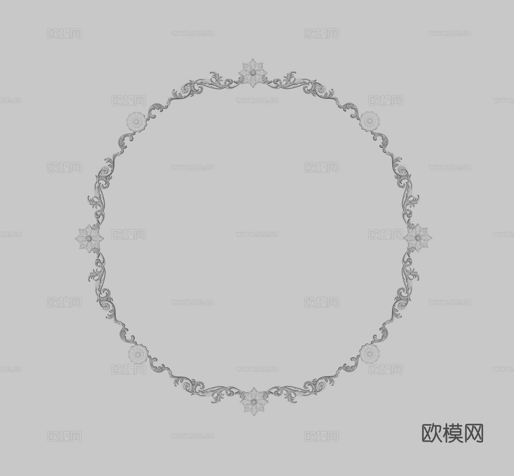 法式雕花灯盘su模型