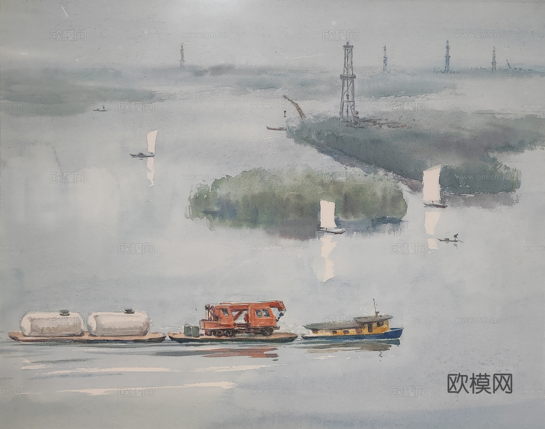 水彩鱼塘收捕下载