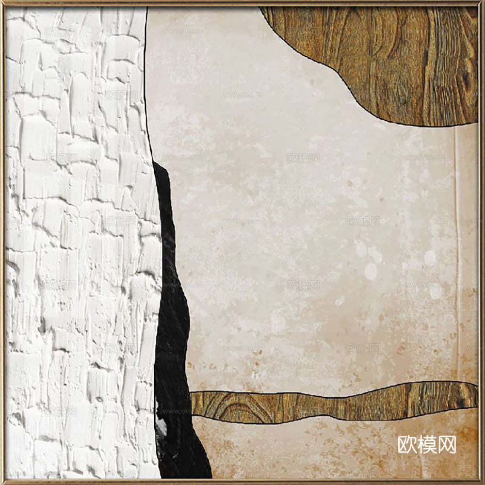 立体几何挂画 现代轻奢挂画   简约抽象装饰画  纹理挂画下载